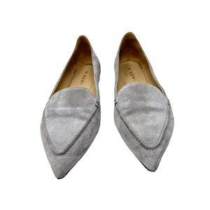 M. Gemi the Gia gray pointed toe suede flats